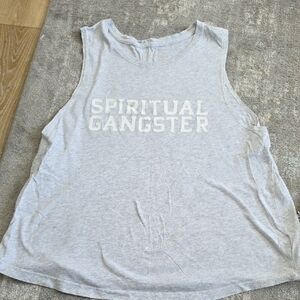 Spiritual Gangster Light Gray Muscle Tee